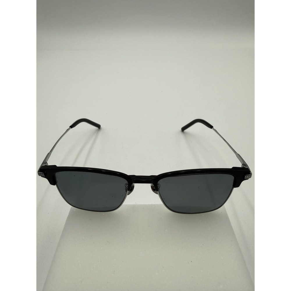 Escada Sunglasses Mens 52-18-145 Black Silver Titanium Excellent Clubmaster13078